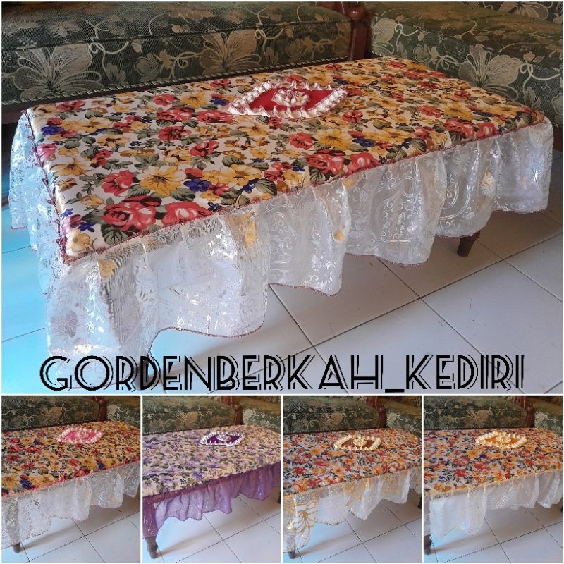 TAPLAK MEJA RUANG TAMU RUMBAI KOTAK MURAH