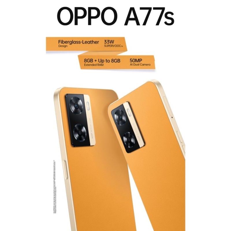 OPPO A77s ORI RAM 8/128GB {33W SUPER VOOC,Qualcomm® Snapdragon&quot;680 BARU GARANSI 1TAHUN