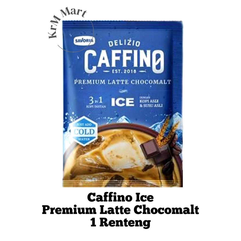 

Caffino Ice Premium Latte Chocomalt 1 renteng delizio kopi susu coklat