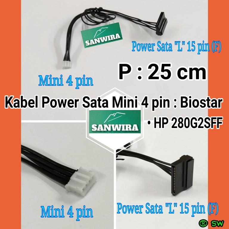 Kabel Power SATA HP 280 G2 SFF / Kabel Power Sata Mini 4 pin panjang 25 cm / Kabel Power Sata Biosta