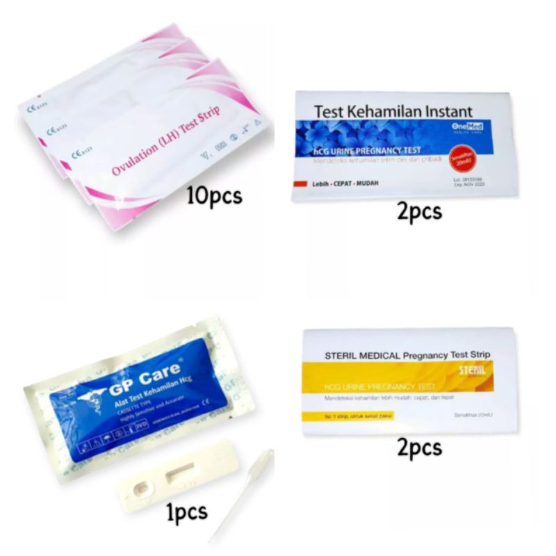 10pcs Ovulation LH Test Strip ~ 4pcs Test Hamil Strip ~ 1 GP Care Cassette