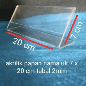 

akrilik papan nama uk 7 x 20 cm tebal 2 mm