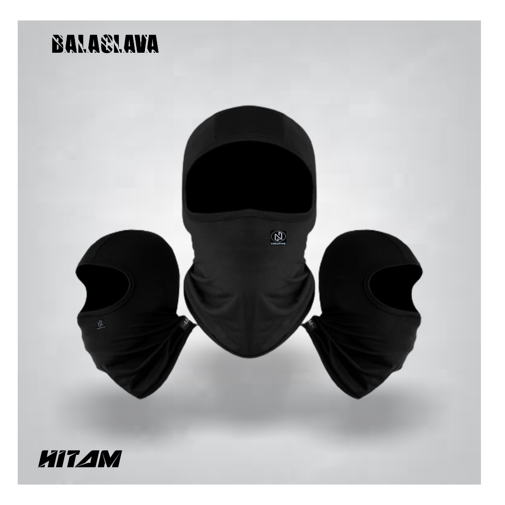 Buff Balaclava Sarung Kepala Helm Motor Masker Ninja Bikers Adeum