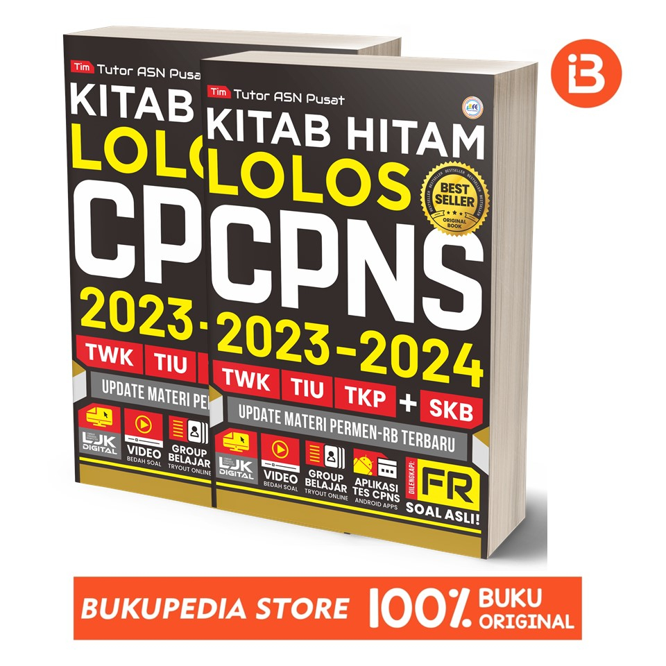 BUKU CPNS TERBARU - KITAB HITAM LOLOS CPNS 2023-2024 TWK-TIU-TKP + SKB - FORUM EDUKASI (BONUS BUKU E