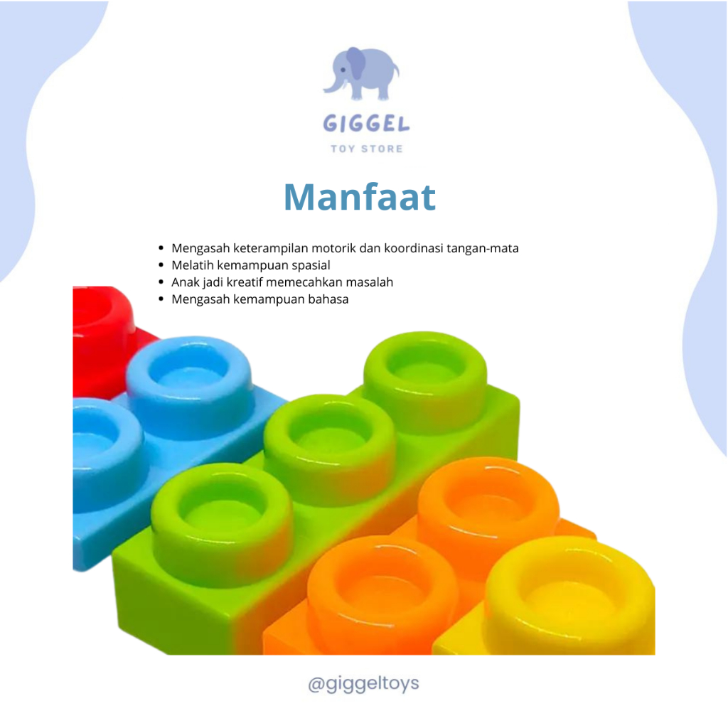 [ Giggel ] Mainan Smart Block / Mainan Kreativitas Anak DIY Building Blocks Isi 45pcs