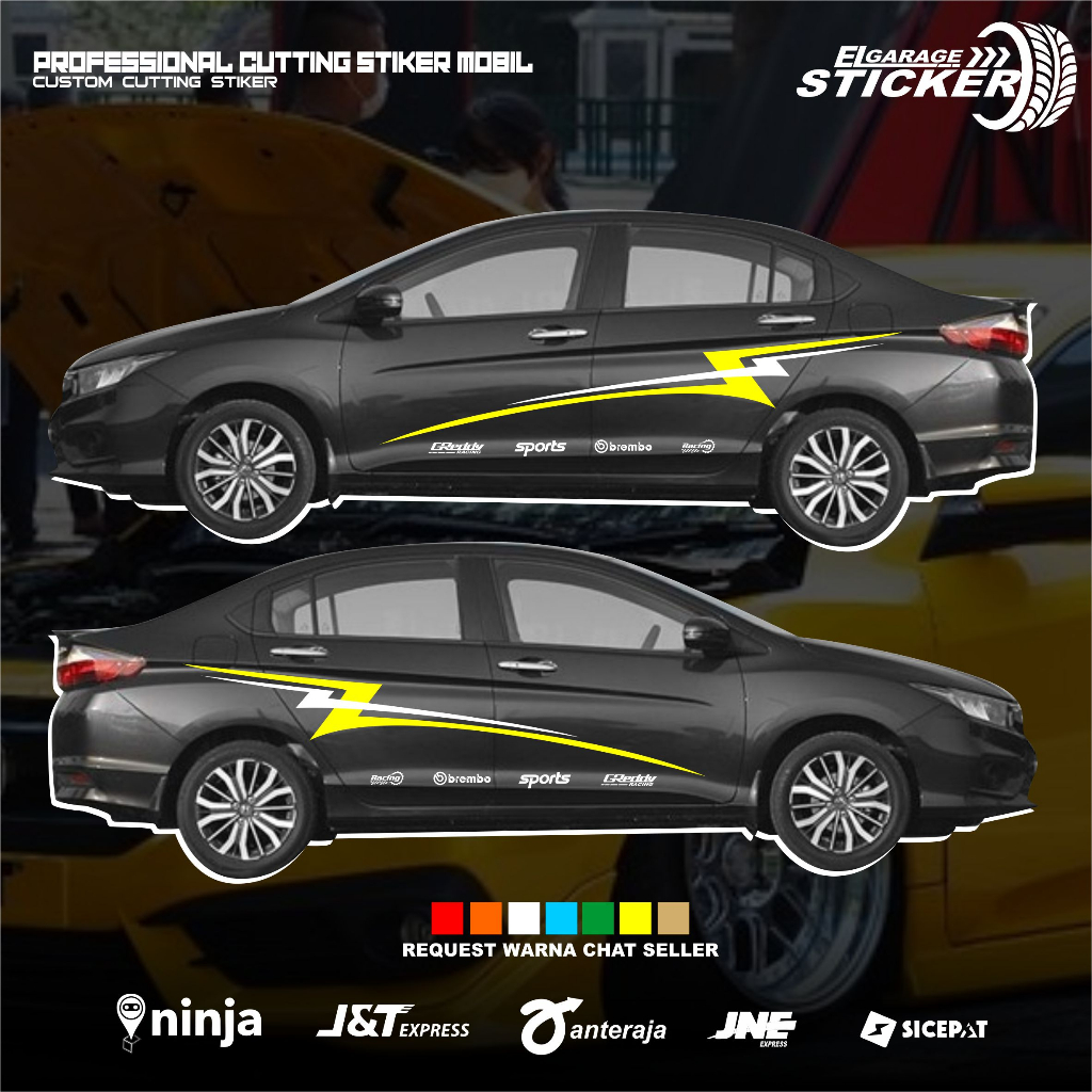 Stiker mobil sedan vios cutting stiker body samping minimalis mobil sedan