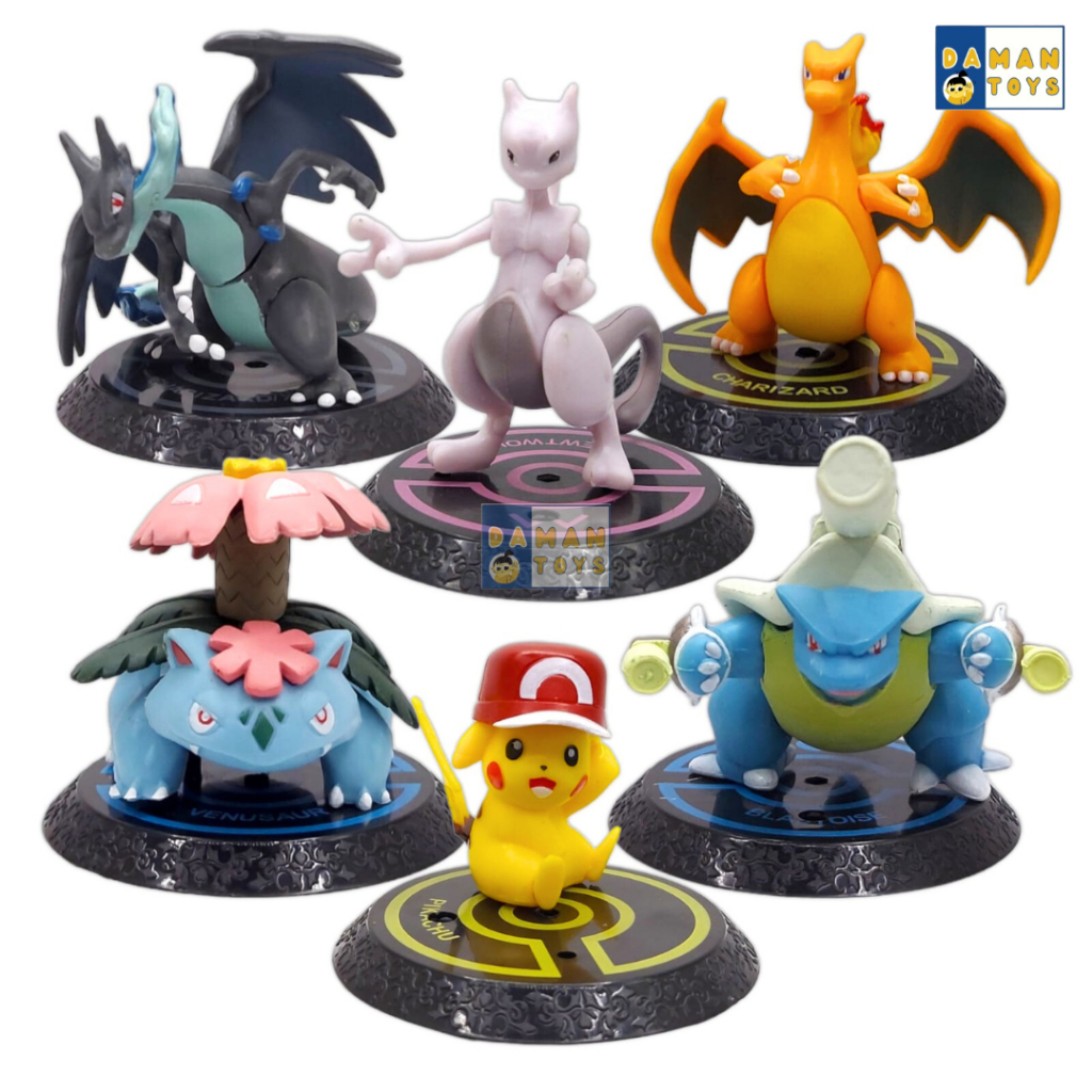 Mainan Action Figure Pokemon Legendaris Charizard Mewtwo Venusaur Blastoise