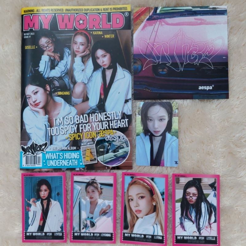 AESPA WELCOME TO MY WORLD ZINE VER SPICY NINGNING GISELLE KARINA WINTER PHOTOCARD PC