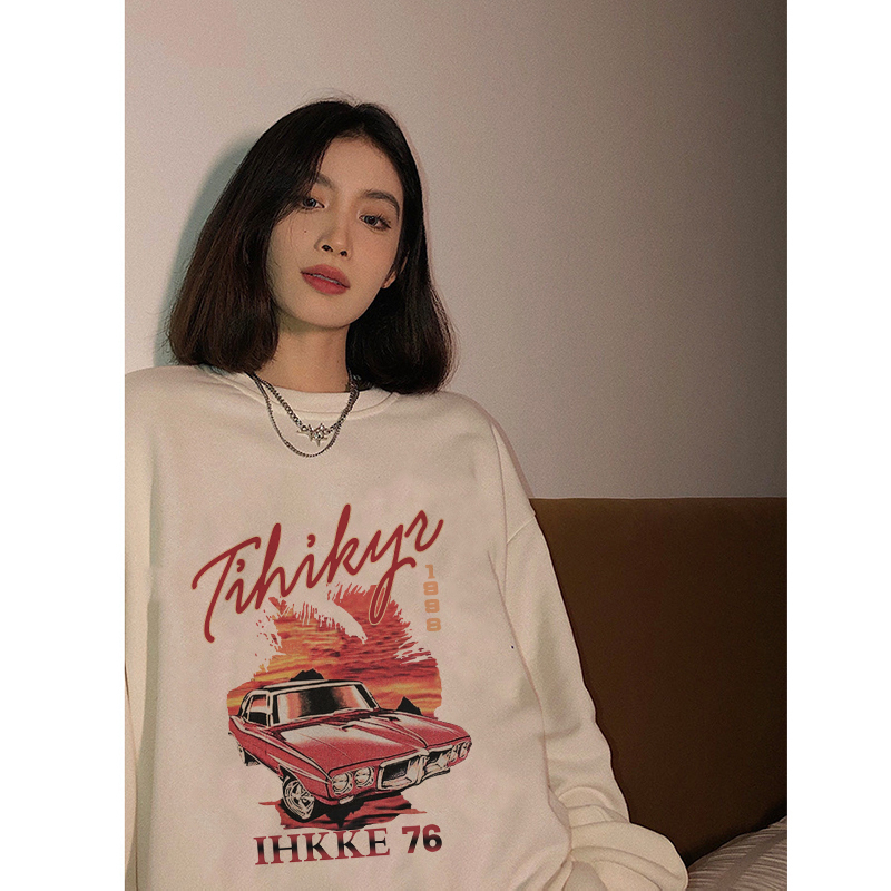 Sweater Lengan Panjang Car Blossom Korean Style/Hoodie Oversize/Baju Wanita/Switer Wanita