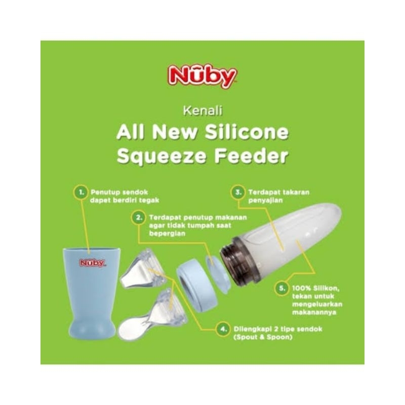 Nuby All Silicone Squeeze Feeder / Sendok Bayi