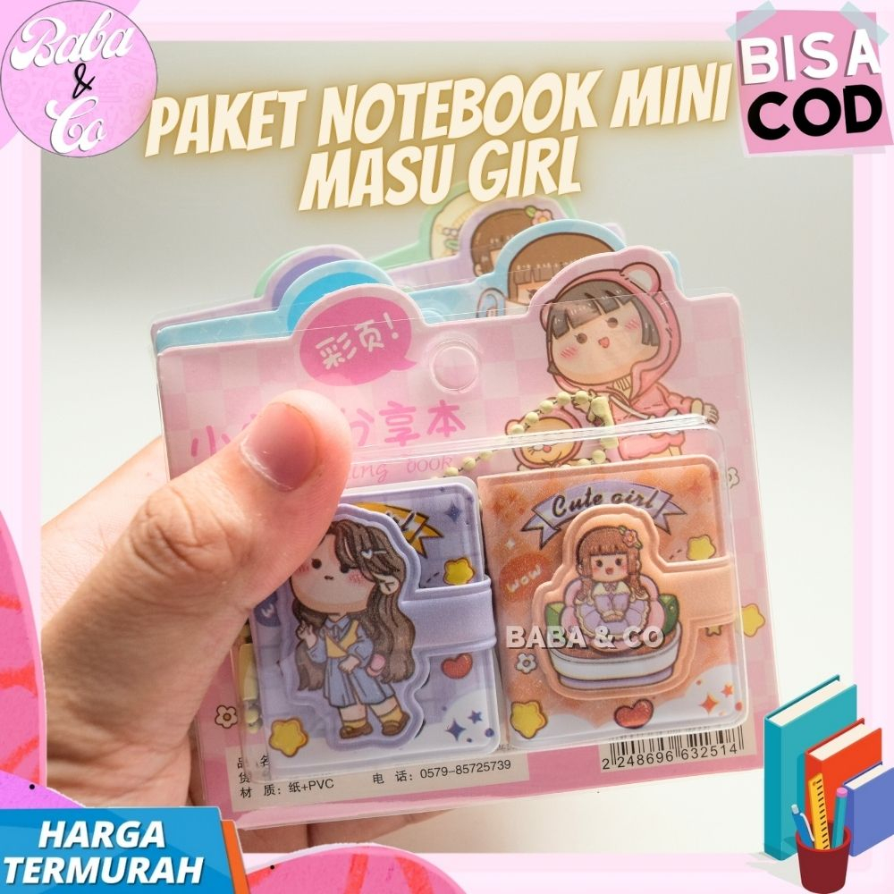 

BUKU NOTEBOOK MINI MASU CUTE GIRL GANTUNGAN KUNCI BUKU MASU MINI BUKU MASU MINI COD