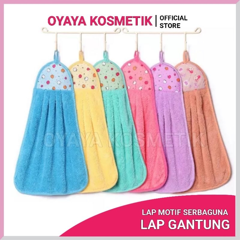 Oyaya Lap Tangan Gantung Motif Gantung Westafel Warna Merah Biru Hitam Pink Kuning Bahan Microfiber Handuk Berkualitas Oyaya Kosmetik Pekanbaru Grosir Ecer Murah Riau