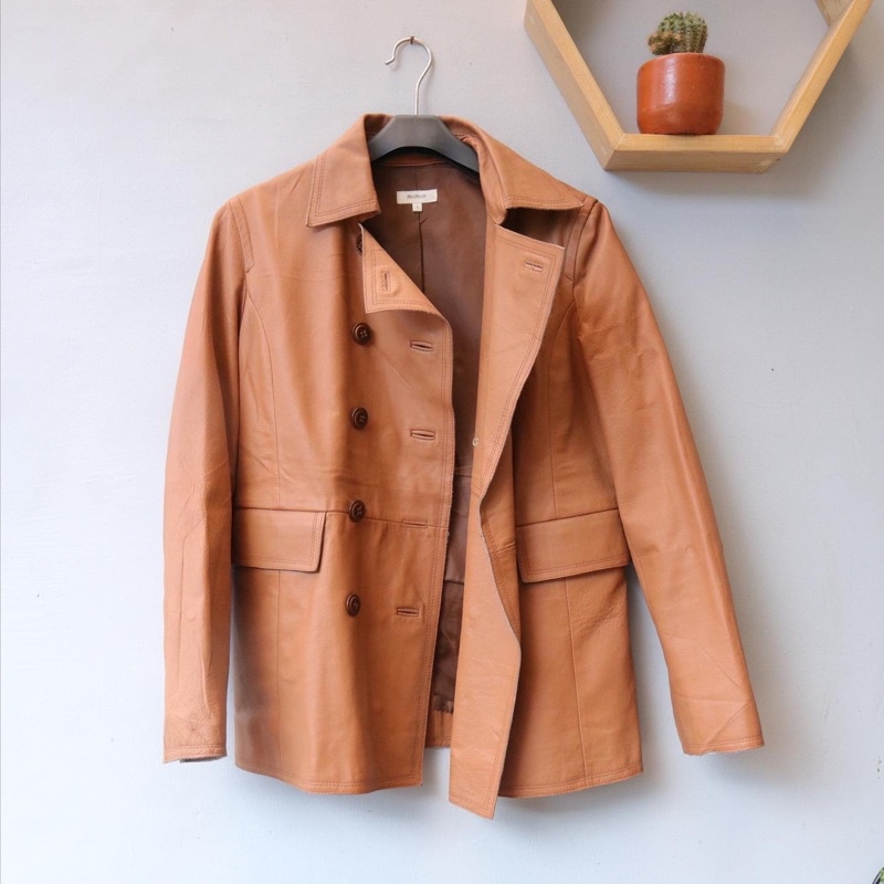 Jaket kulit asli wanita cewek outer kulit pl bekas preloved second