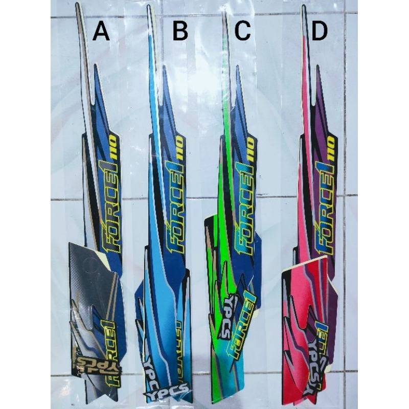STRIPING FORCE1 1994 1995 1996 / stiker bodi motor force 1 empat motif