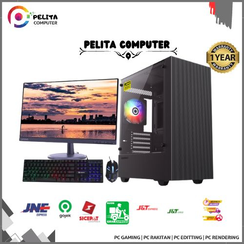 Pc intel core i3 6100 gen 6 ddr4 8gb ssd 128gb fulset rakitan computer komputer murah kantor office sekolah