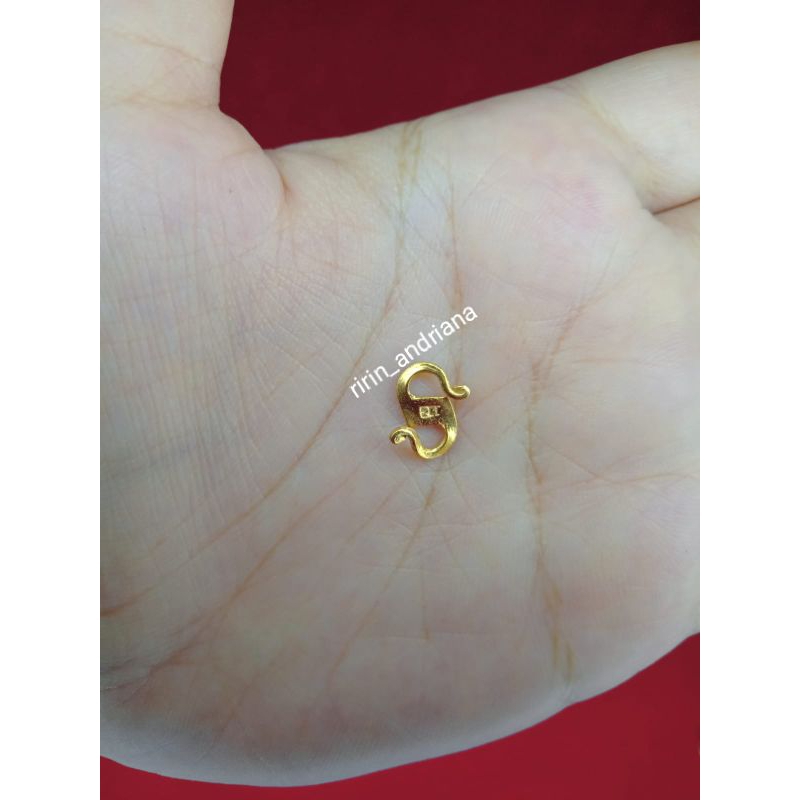 kokot / pengait gelang kalung kode 24k sepuh emas murni