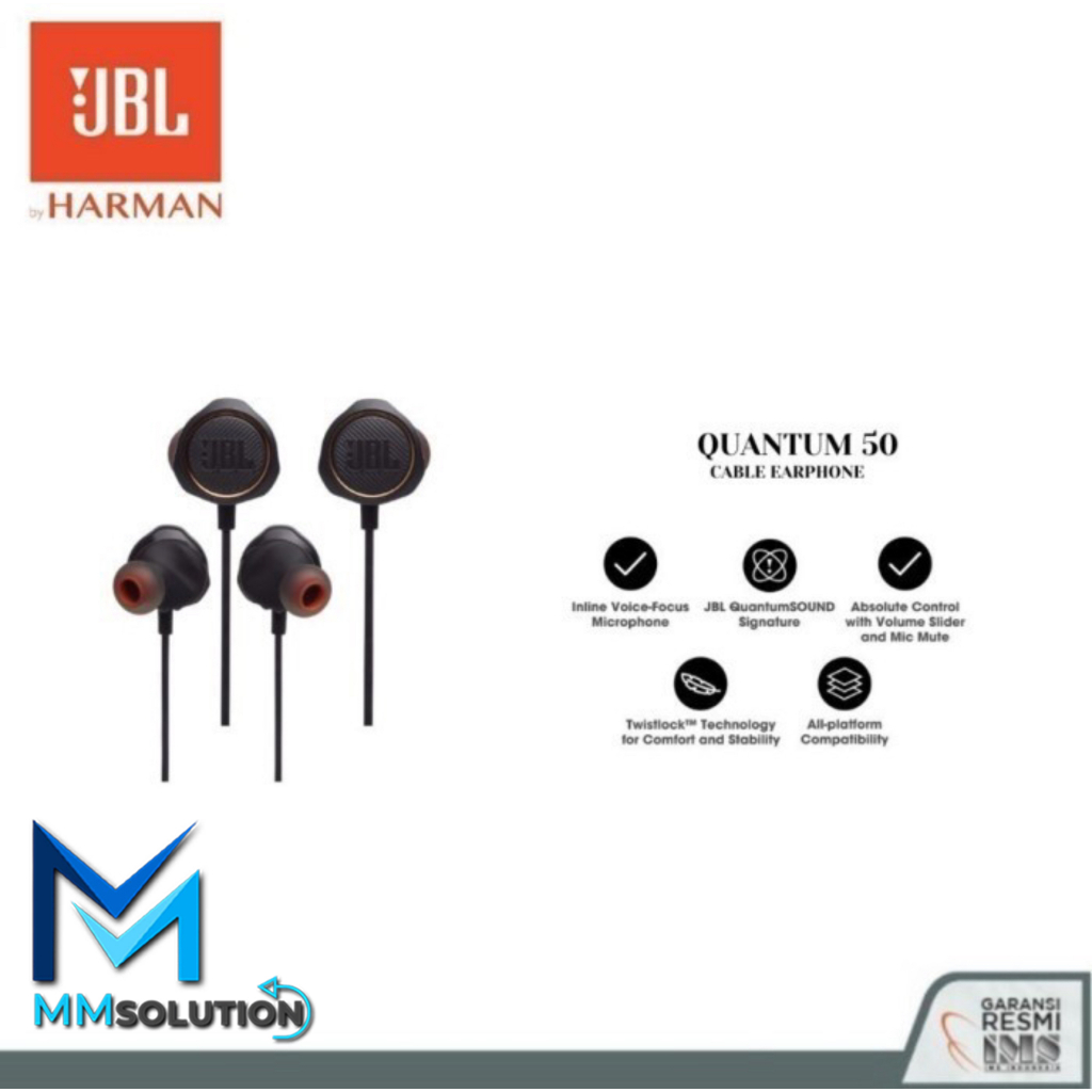 JBL Quantum 50 Wired In-Ear Headset Earphone Gaming Original