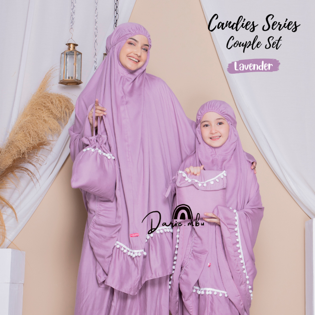 Mukena Couple Ibu dan Anak Rayon Premium Candies Series