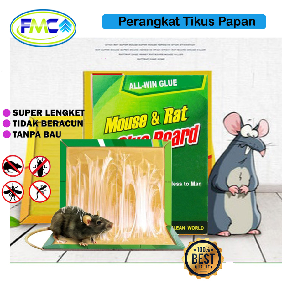 Lem Perangkap Tikus Papan Super Lengket Tidak Bau Beracun Ampuh Jebakan Tikus Praktis Impor