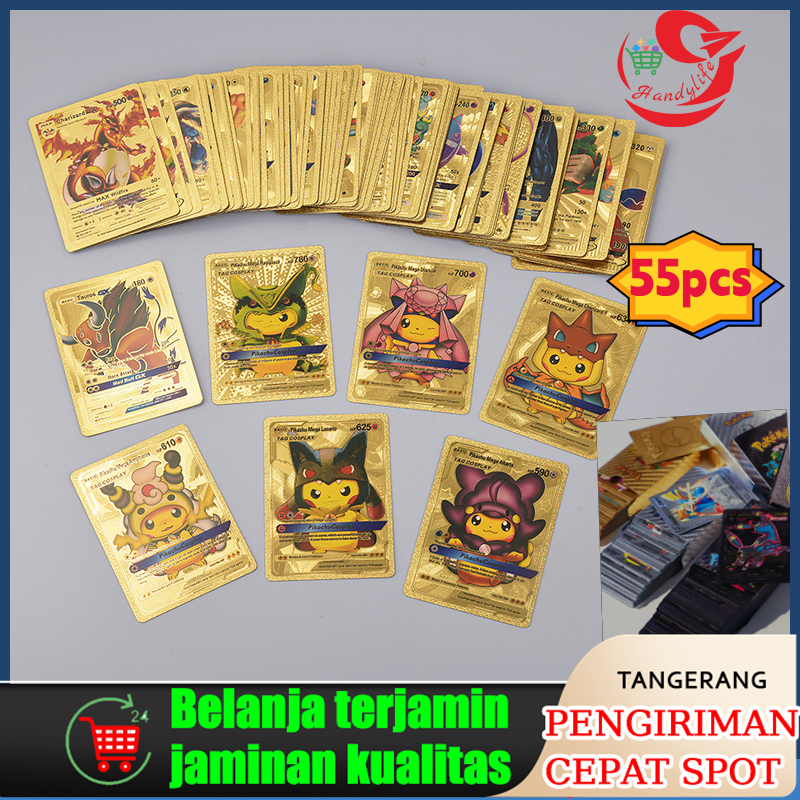 Kartu Pokemon Emas Pikachu 55PCS/Box: Permainan Interaktif Asyik untuk Keluarga