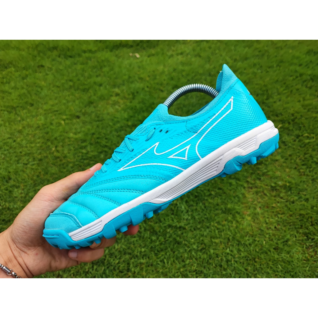 Sepatu Futsal Mizuno Morelia Neo Sala Beta Japan TF turf tapak gerigi mini soccer - Blue Curacao