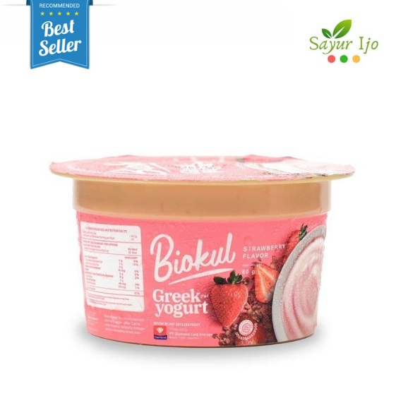 

Biokul Greek Yogurt Strawberry 80 ML Susu Olahan Rasa Buah Stroberi