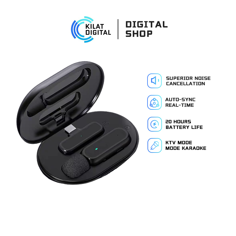 Wireless Microphone Mic clip on wireless 2.4GHZ Lavalier Plug and Play Live Streaming Podcast Vlogging gamer youtuber content production