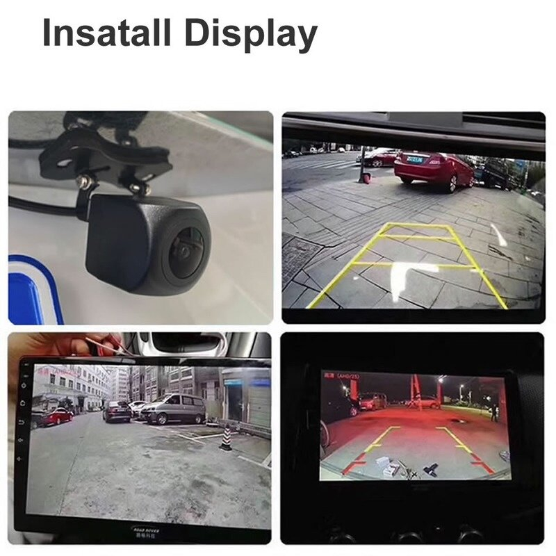 AHD Kamera Parkir Mobil 720P IP68, Kamera Cadangan untuk Pemutar Android, Kamera Parkir Mundur Sudut Pandang Lebar Penglihatan Malam Tahan Air