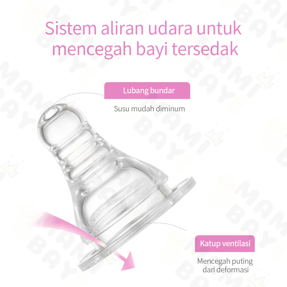 Mamibayi Dot bayi BPA free dot Silikon pengganti slim neck nipple dot