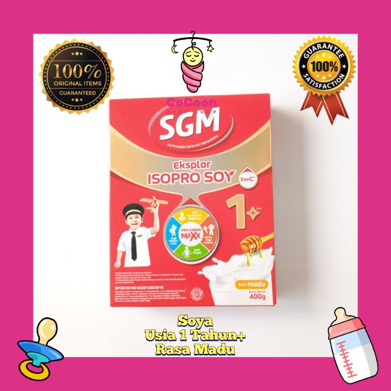 Susu Kedelai SGM Eksplor Soya 1+ Madu 400g 400 gr