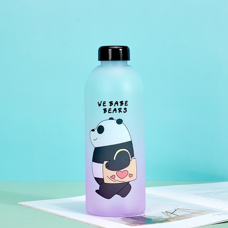 Botol Minum 1000ml Motif We Babe Bears Dengan Sedotan Anti Bocor BY SMOLL