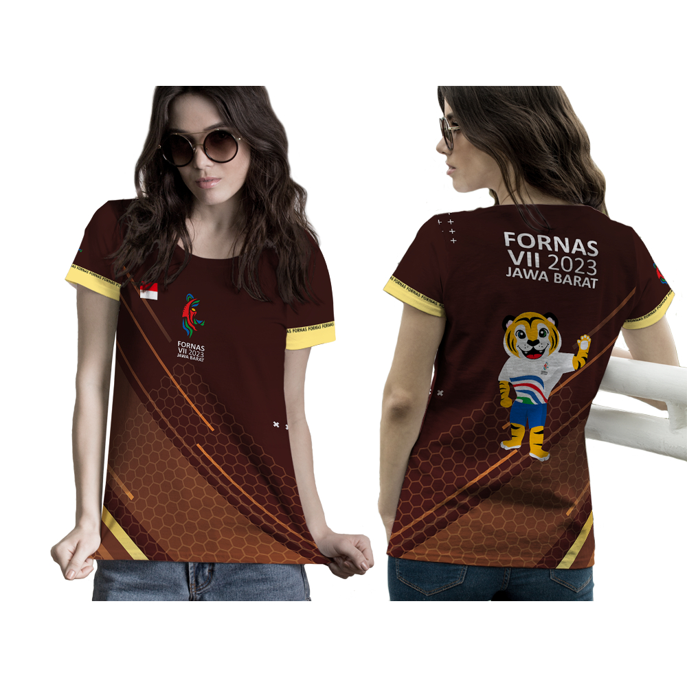 Baju Kaos Jersey Wanita Fornas VII Jawa Barat 2023 Fullprint Terbaru Art 8