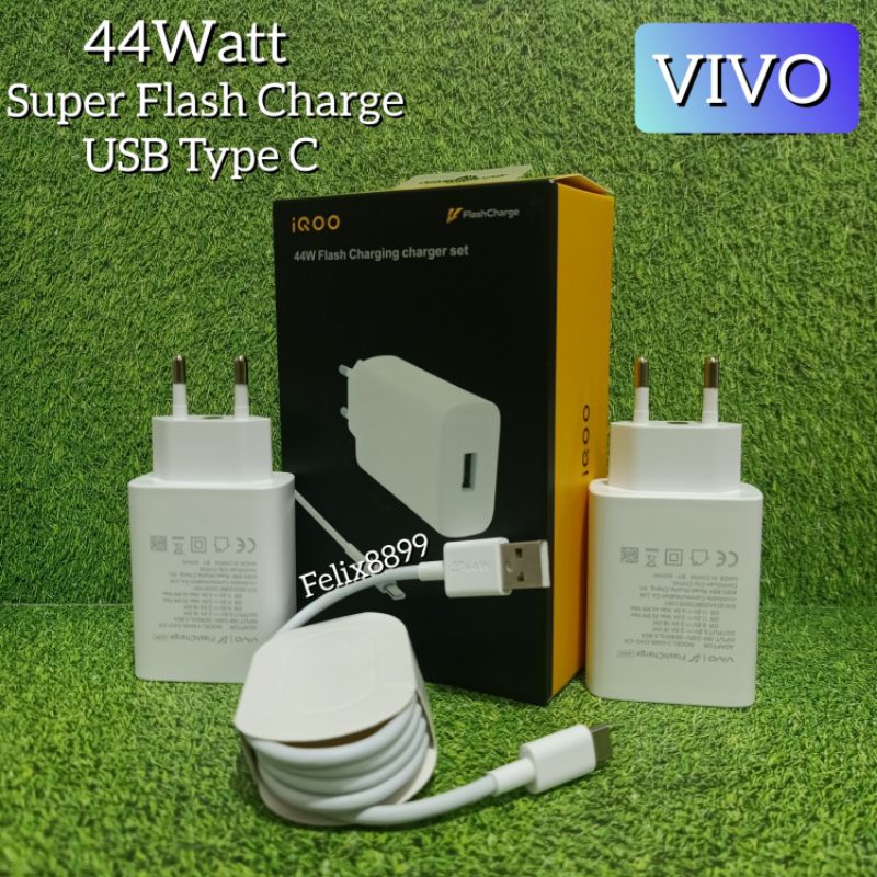 Charger Vivo V20 V20 Se V21 V21 5G Original USB Type C 33W Flash Charge 2.0