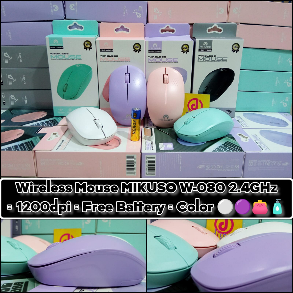 MOUSE WIRELESS MIKUSO W080 MOUSE / MOUSE WIRELESS MURAH - DISASS JOGJA