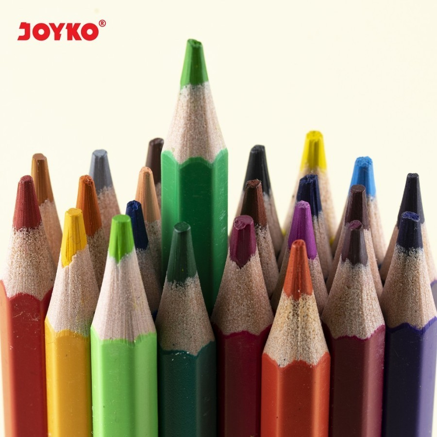 JOYKO PENSIL WARNA WOODLESS COLOR PENCILS HEXAGONAL GRIP CP-122
