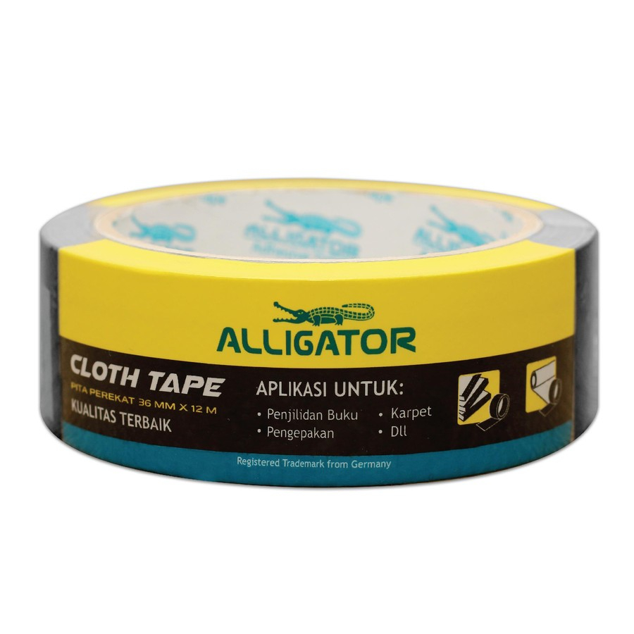 

Alligator Cloth Tape Black Lakban Kain 36 mm dan 46 mm Satuan Per Pcs