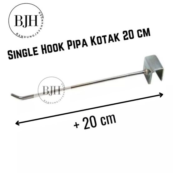 CANTOLAN DISPLAY / CANTOLAN PIPA KOTAK /CANTOLAN AKSESORIAS / SINGLE HOOK KOTAK 20 CM