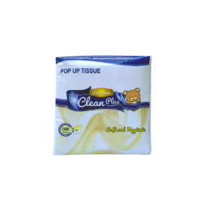 Tissue Clean Plus Pop Up 200 sheet x 2ply Tissue Pop Up / Tissue Wajah isi 6 pcs