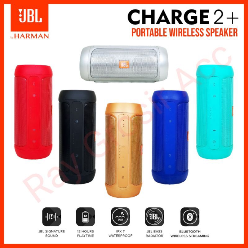 Speaker Speker Bluetooth Wireless Portable JBL Charge 2+ Super bass