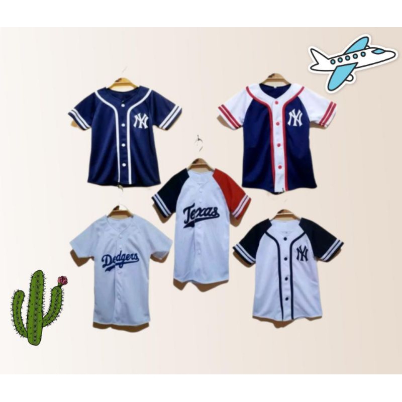Baju Baseball anak| BAJU JERSEY ANAK UNISEX | BASEBALL ANAK 1-8 TAHUN