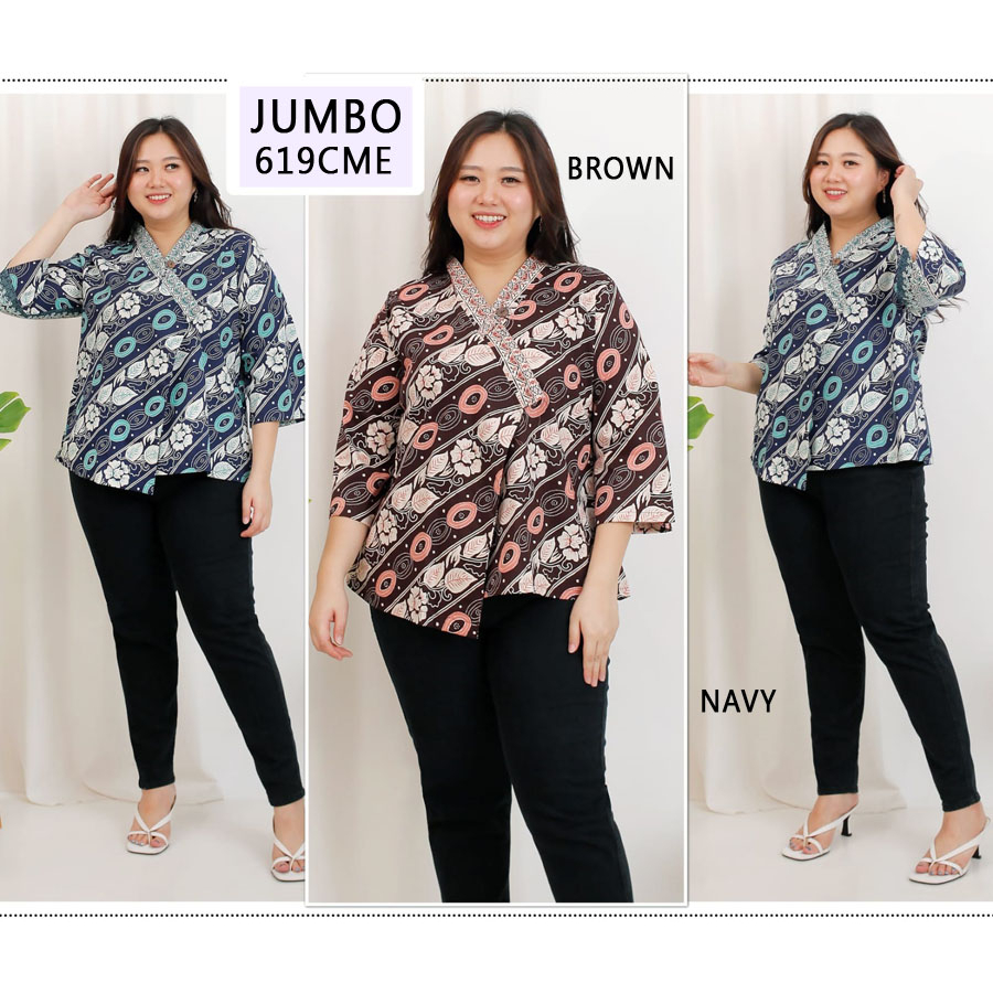 BIGCLO - (COD) Kumpulan Atasan Batik Mix Baju Wanita Bigsize vol57