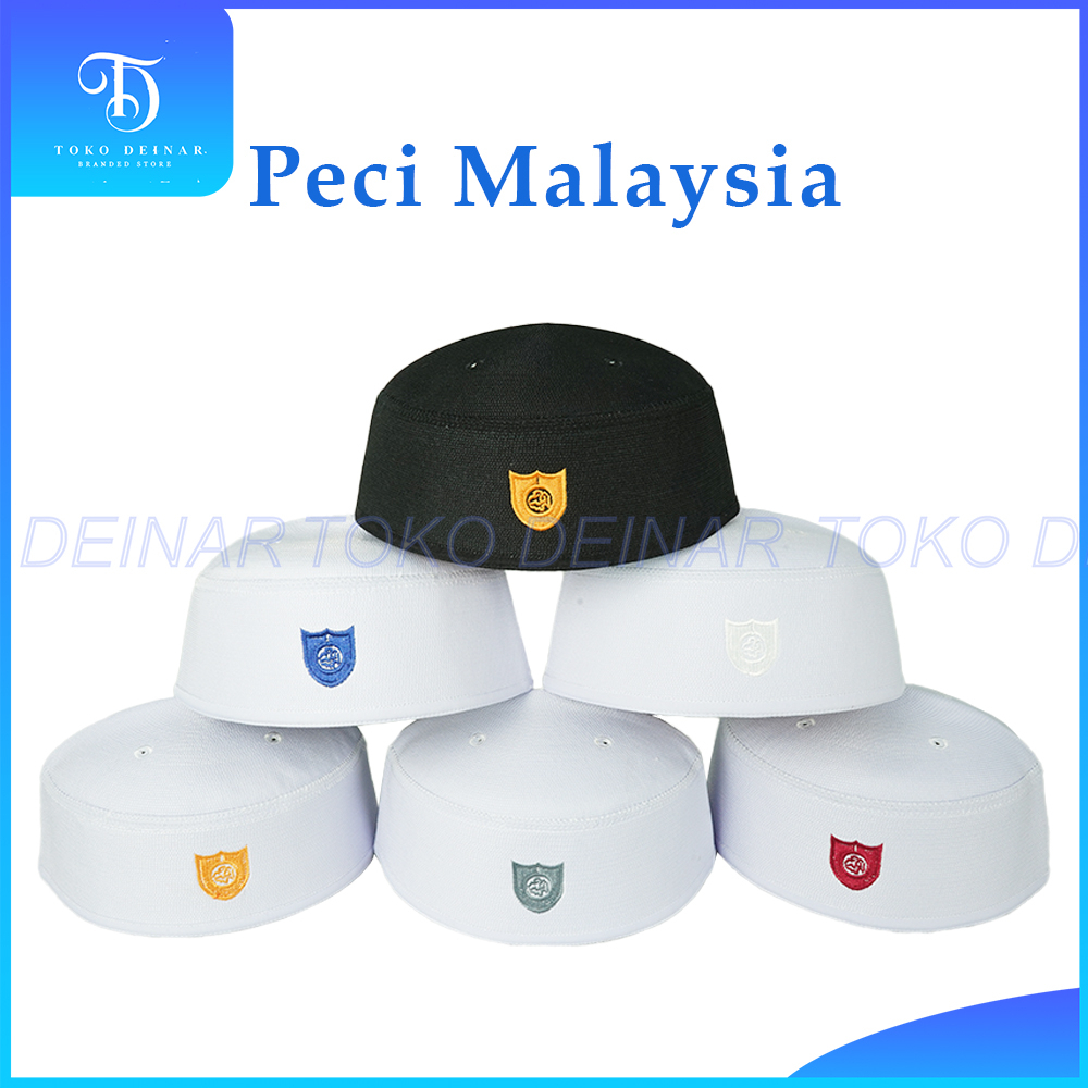 Peci MALAYSIA Haji Pria Kopiah Malaisia Palestina Putih Hitam Dewasa Anak Laki Kopyah Malasya Ori As