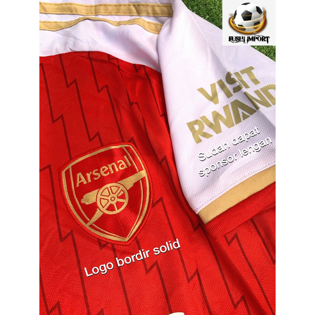 Jersey Baju Bola Arsenall Home Full Patch 2023 2024 Grade Ori