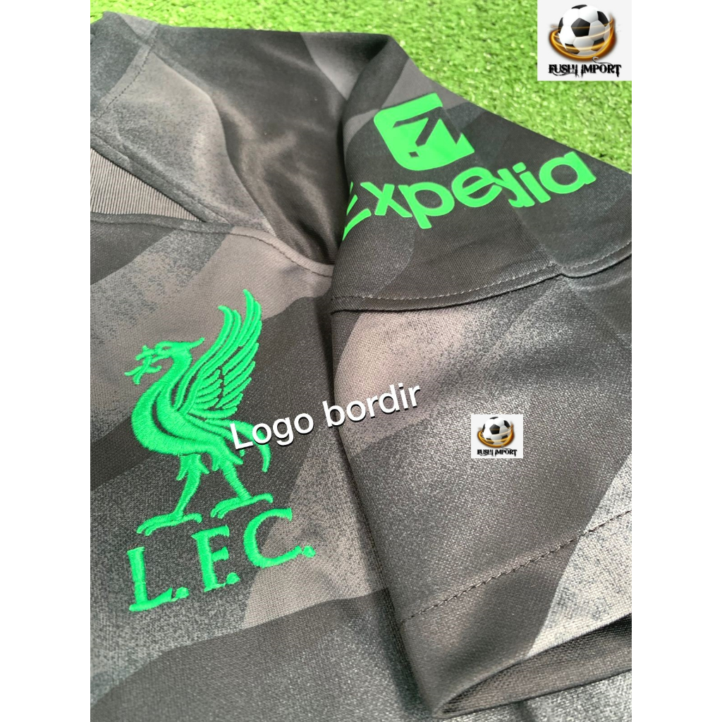 Jersey Baju Bola Lvrpll Kiper Goalkeeper Hitam Black 2023 2024 Grade Ori