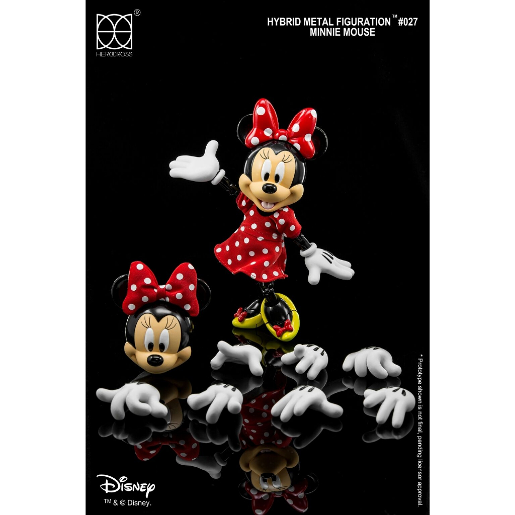 HEROCROSS Disney's Minnie Mouse Hybrid Metal Figuration 5.5&quot; Figure Original