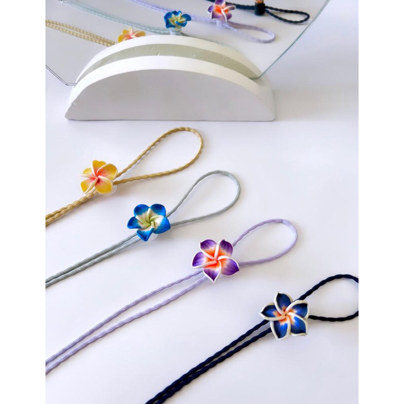 Strap Masker 2in1 Bunga Kamboja Padi Besi