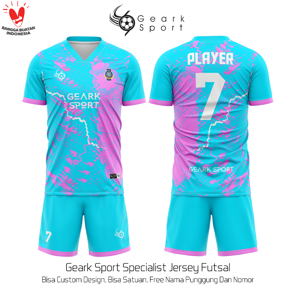 JERSEY BAJU FUTSAL / SEPAK BOLA TERBARU MOTIF PEARL BUTTERFLY FULL PRINTING FREE NAMA DAN NOMOR PUNGGUNG