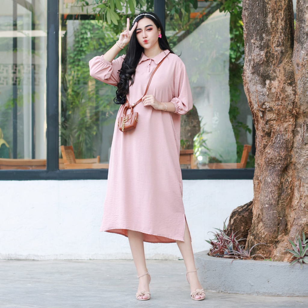 MARELA LONGDRESS | DRESS CRINKLE AIRFLOW