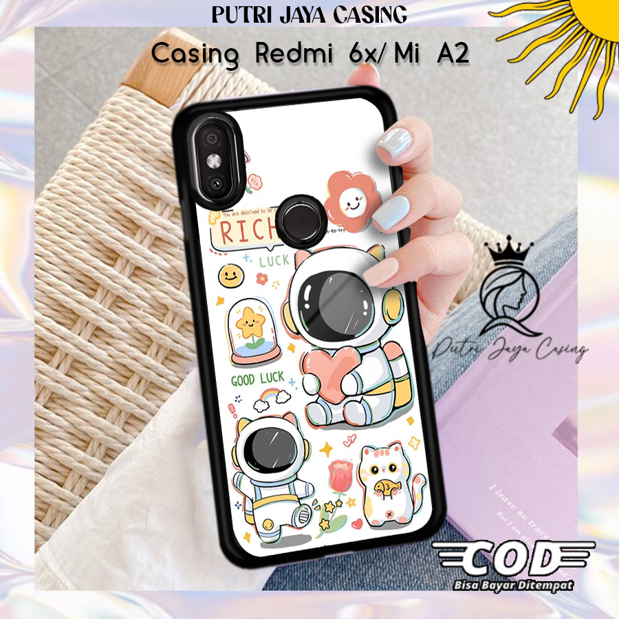 Case Hp Redmi 6x Mi A2 Casing Redmi 6x Mi A2 Motif ASTROCUTE03 Casing Terbaru Case Karakter Lucu Cas