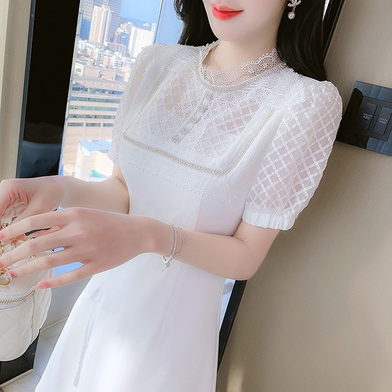 Dress White MiNi Kerah Blink Blink M487